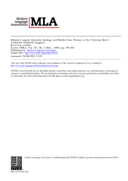 Domestic Ideology and Middle-Class