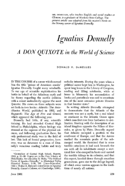 Ignatius Donnelly, a Don Quixote in the world of science.