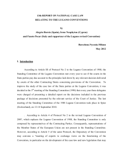 13th Report on national Case Law relating to the