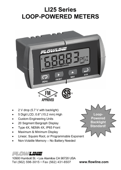 Flowline &ndash; Liquid Level Measurement, Switch and Control