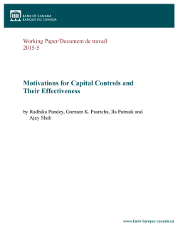 Motivations for Capital Controls and Their