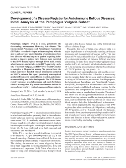 Development of a Disease Registry for Autoimmune Bullous Diseases