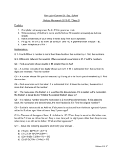 Class VIII - Nav Uday Convent Senior Secondary School Website