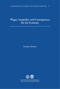 Wages, Inequality and Consequences for the Economy