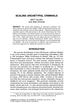 Scaling archetypal criminals