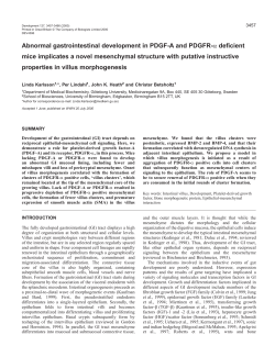 PDGF-A in gut development - The Company of Biologists