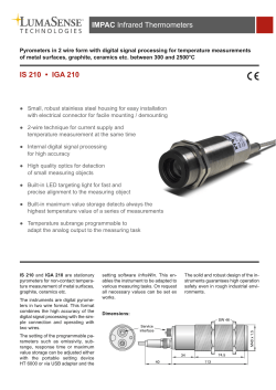Datasheet IS 210, IGA 210