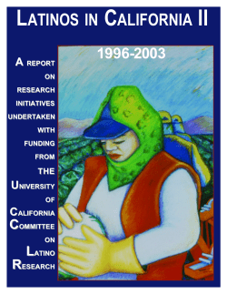 Latinos in California II, 1996-2003 - UC Mexus