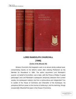 LORD RANDOLPH CHURCHILL