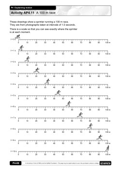 Activity AP4.11 A 100 m race - School