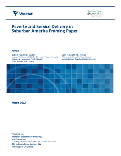 Poverty and Service Delivery in Suburban America