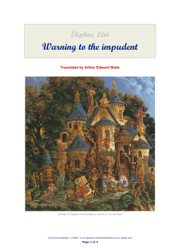 L&eacute;vi warns the impudent - tr. Waite