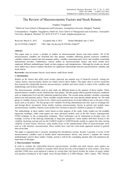 The Review of Macroeconomic Factors and Stock Returns