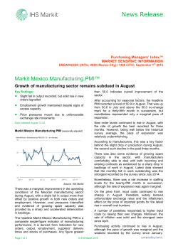 News Release - Markit Economics