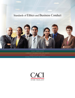 CACI`s Standards of Ethics and Business Conduct