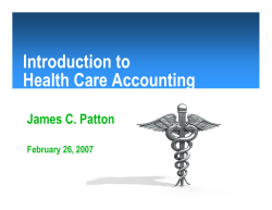 Introduction to Health Care Accounting