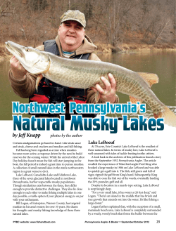 Northwest Pennsylvania`s Natural Musky Lakes