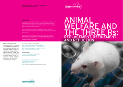 AnimAl welfAre And the three rs