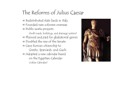 The Reforms of Julius Caesar