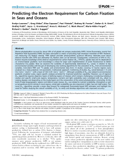 Predicting the Electron Requirement for Carbon Fixation in Seas