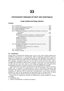 POSTHARVEST DISEASES OF FRUIT AND VEGETABLES Lindy