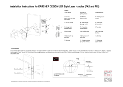Installation Instructions for KARCHER DESIGN UER Style Lever
