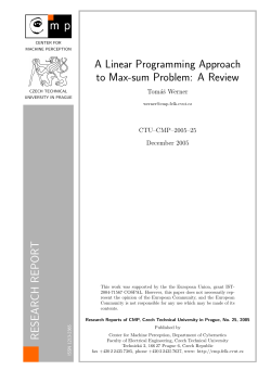 A Linear Programming Approach to Max-sum Problem