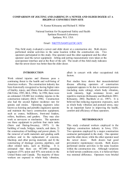 Comparison of Jolting and Jarring in a Newer and Older Dozer at a