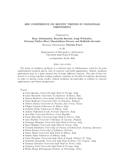 3RD CONFERENCE ON RECENT TRENDS IN NONLINEAR