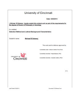 Selection Method and Judicial Background Characteristics