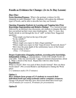 Fossils as Evidence for Change: (2+ to 3+ Day Lesson) Day One: