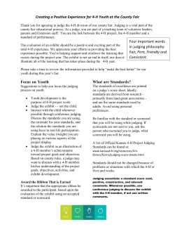 Four important words in judging philosophy: Fair, Firm, Friendly and