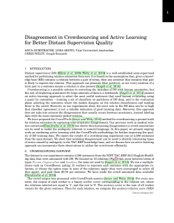 Disagreement in Crowdsourcing and Active Learning