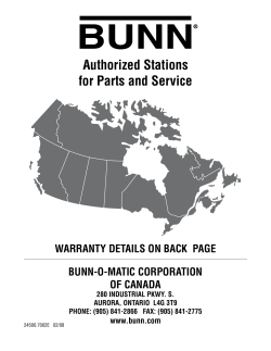 Authorized Stations for Parts and Service