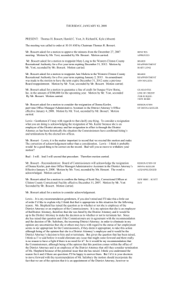 THURSDAY, JANUARY 03, 2008 PRESENT: Thomas H. Bossert
