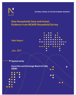How Households Save and Invest