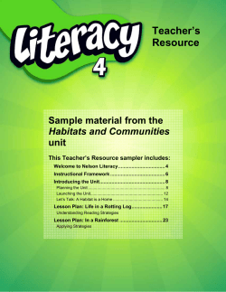 Teacher`s Resource