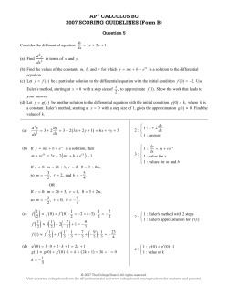 AP 07 Calculus BC Form B Q5 - AP Central