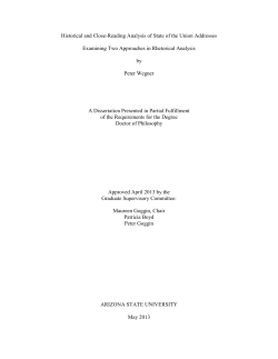 Historical and Close-Reading Analysis of State of the Union