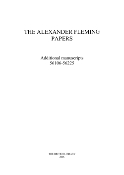 the alexander fleming papers