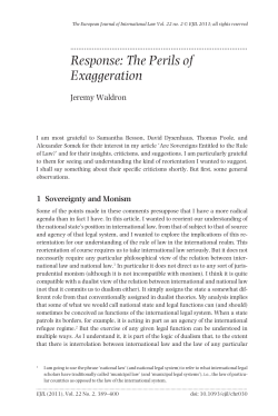 Response: The Perils of Exaggeration