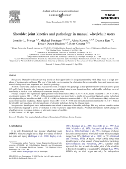 Shoulder joint kinetics and pathology in manual wheelchair users