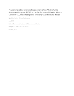 Programmatic Environmental Assessment of the