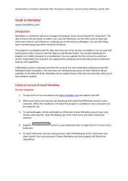 Mendeley - LiU Library