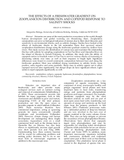 the effects of a freshwater gradient on zooplankton distribution and