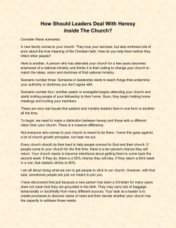 How Should Leaders Deal With Heresy Inside