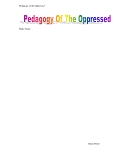 Pedagogy of the Oppressed
