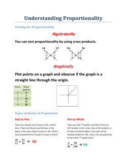 Understanding Proportionality