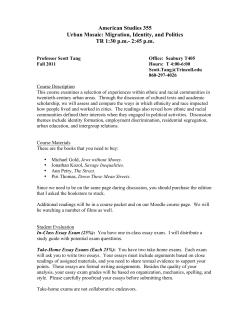 AMST 355 Urban Mosaic F11