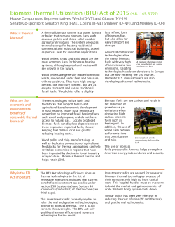 BTU Act - Biomass Thermal Energy Council